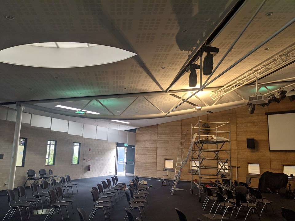 Hall track lighting along a corridor in a Seaford commercial space
