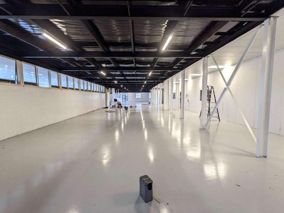 LED lighting installed across a warehouse